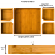 Wooden Serving Platter - 4 Compartments